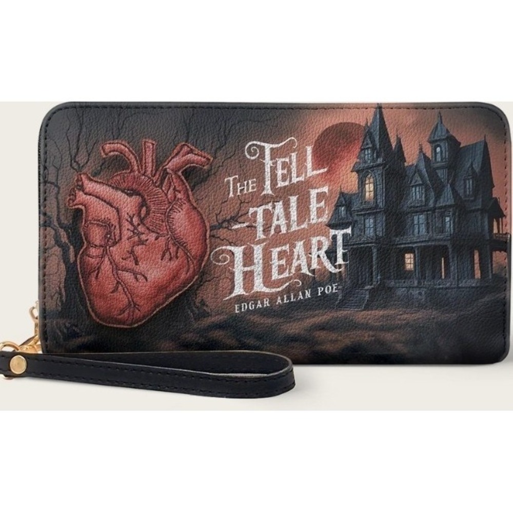 The Tell-Tale Heart Wallet Horror Goth Halloween New NWT Grunge Emo Excellent